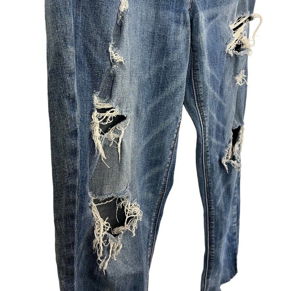American Eagle Tomgirl Tom Girl Womens Distressed Mid Rise Stretch Jeans sz 14 - Picture 3 of 16